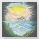 Zoek naar dolfijnen onderzetters Zee