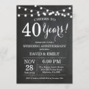 Recherche de quarantième de mariage anniversaire invitations 40 ans ensemble