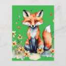 Recherche de renard floral cartes postales Fleurs