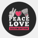 Recherche de citation de badminton autocollants J'aime le badminton