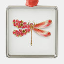 Recherche de de libellule ornements Rouge
