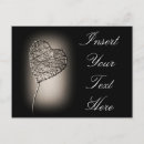 Recherche de le coeur brisé cartes postales Noir