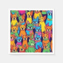 Zoek naar leuke honden servetten Kleurrijk