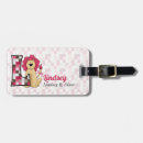 Recherche de voyage de chat bagages étiquettes Girl