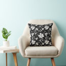 Recherche de noir blanc floral coussins Pour elle