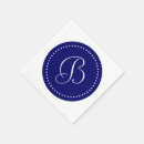 Recherche de bleu foncé serviettes Initiale