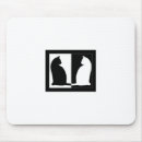 Recherche de minou noir tapis souris Blanc