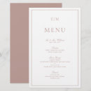 Recherche de rose mariage menus Monogramme