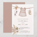 Recherche de douche rose de bébé de robe invitations Boho