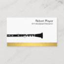 Recherche de clarinette cartes visite Musicien