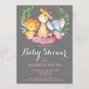 Recherche de safari baby shower fille invitations Mignon