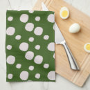 Zoek naar groene stippen keuken handdoeken Vlekken