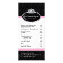 Recherche de menu de service salon cartes publicitaires Spa