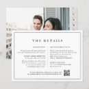 Recherche de initiales 11x16 invitations Noir et blanc