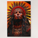 Recherche de chef indien puzzles Plumes