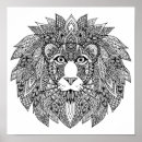 Recherche de zendala posters Tête de lion
