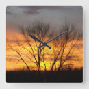 Recherche de murale de coucher du soleil horloges Nature