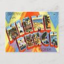 Recherche de vacances miami beach cartes postales Vintage