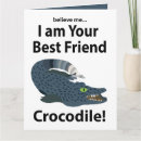 Zoek naar grappige krokodil kaarten Schattig