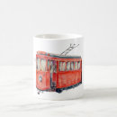 Recherche de voiture rouge tasses Aquarelle