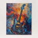 Recherche de guitare électrique puzzles Instrument musical