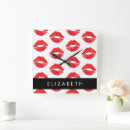 Recherche de lèvres rouges horloges Empreinte rouge