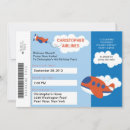 Zoek naar boarding pass uitnodigingen Vliegtuig