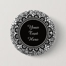Recherche de motif noir et blanc badges Floral