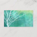 Recherche de arbre bleu cartes visite Aquarelle