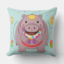 Recherche de hippopotame coussins Illustration