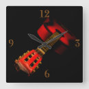 Recherche de guitare rouge horloges Musique