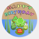 Recherche de grenouille heureuse autocollants Anniversaire