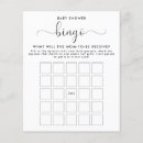 Recherche de baby shower bingo Fille