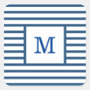 Recherche de rayures bleues autocollants Monogramme