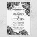 Recherche de black and white floral invitations Élégant