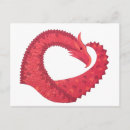 Recherche de dragon rouge cartes postales Coeur