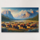 Recherche de bison puzzles Pâturage