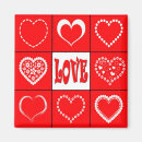 Recherche de coeur heureux magnets Rouge
