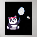 Zoek naar grappige panda posters Badminton grappig