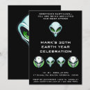 Recherche de alien vert invitations Vaisseau spatial