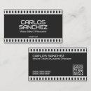 Recherche de cinématographie cartes visite Éditeur de films