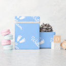 Zoek naar voetafdrukken cadeaupapier Blauw