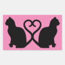 Zoek naar katten silhouet stickers Hart