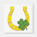 Recherche de fer à cheval chanceux magnets Shamrock