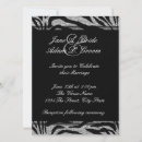 Recherche de zèbre mariage invitations Noir et blanc