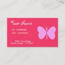 Recherche de papillons roses cartes visite Pour enfants