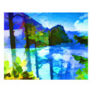 Zoek naar boom illustratie posters Blauw
