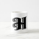 Recherche de lettre h tasses Initial