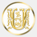 Recherche de lettre u autocollants Monogrammé