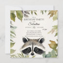 Recherche de raccoon anniversaire invitations Panda